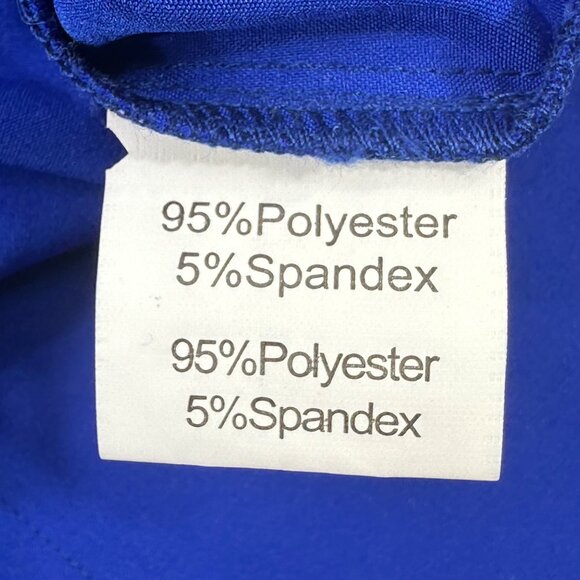 Belle Poque Women's Size Medium Blouse Short Sleeve Button Up Blue New With Tags - Picture 6 of 14